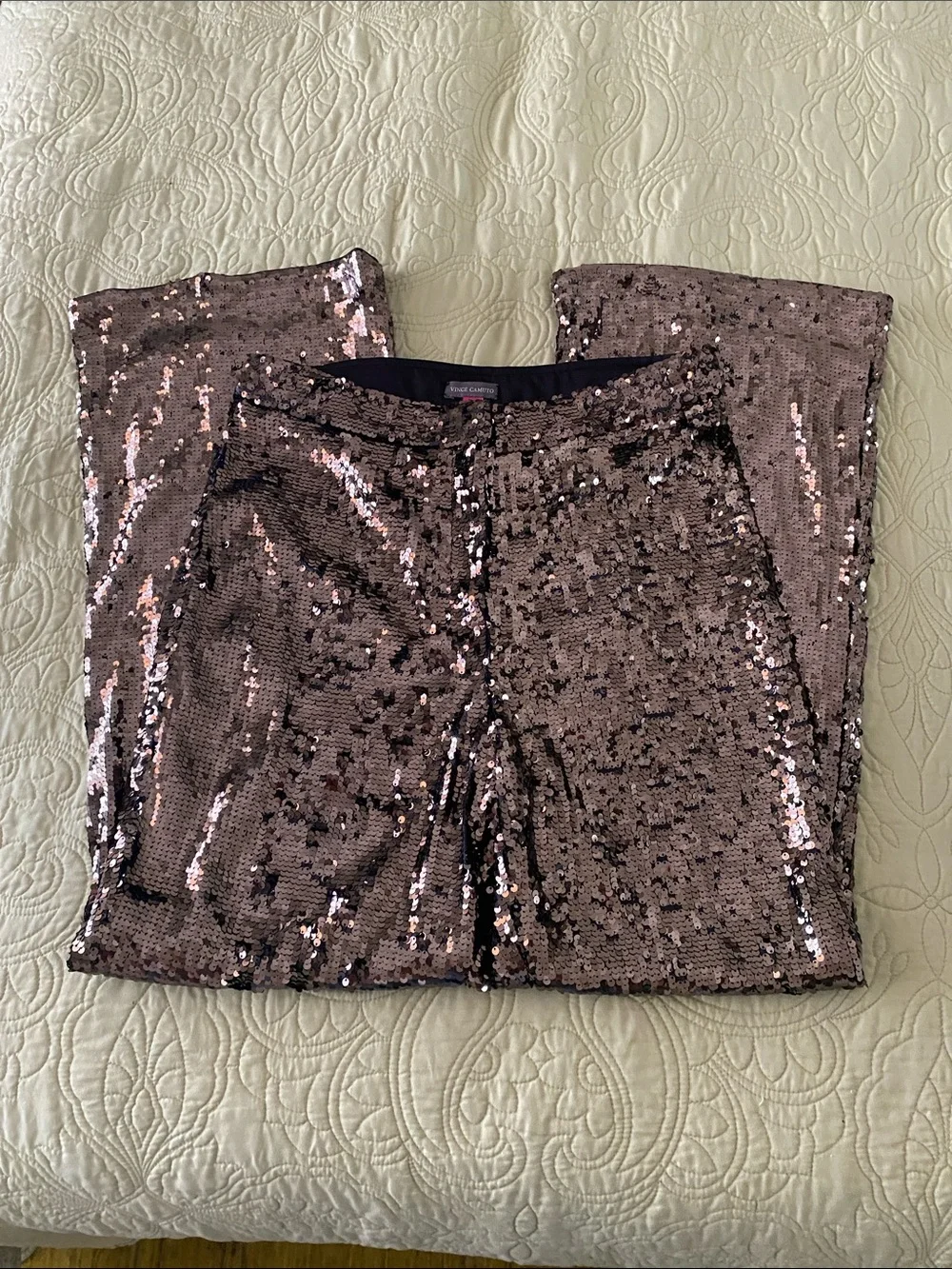 New Vince Camuto copper Sequin Pants